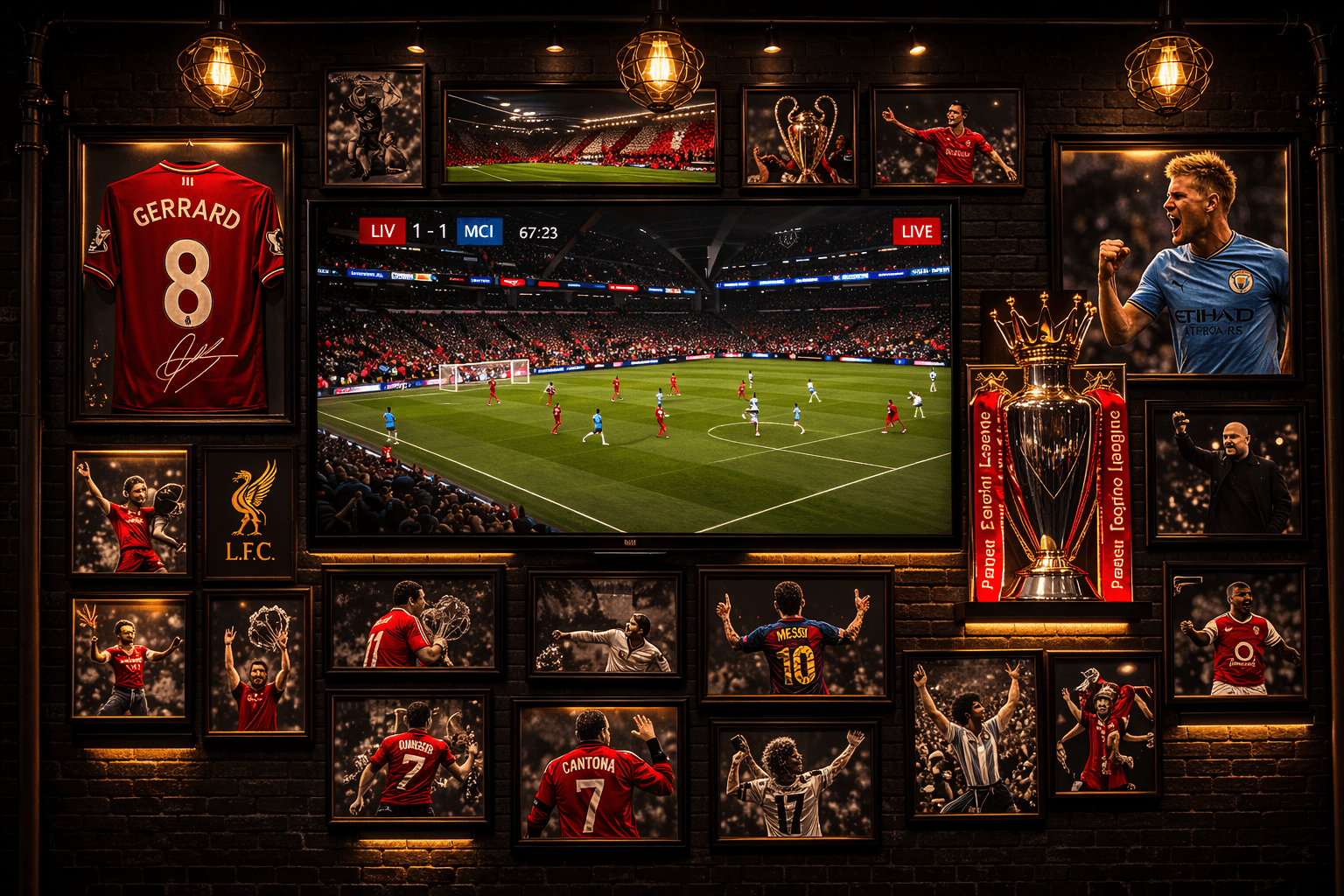 Wonderwall mural — music & football